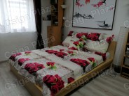 Rózsás ágyneműhuzat 7 részes, rózsa ágynemű, 7 részes rózsás